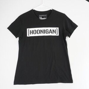 Hoonigan Black Graphic‎ T Shirt Women's Large Cotton USA Made
